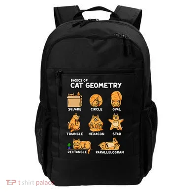 Basic Cat Geometry Cute Cat Cat Lover Cat Owner math school Backpack