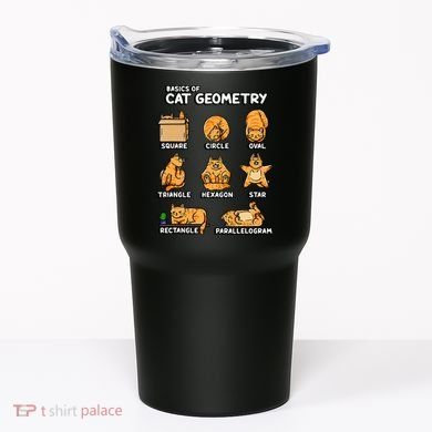 Basic Cat Geometry Cute Cat Cat Lover Cat Owner math school Tumbler