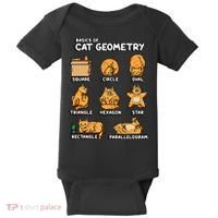 Basic Cat Geometry Cute Cat Cat Lover Cat Owner math school Baby Bodysuit thumb 0