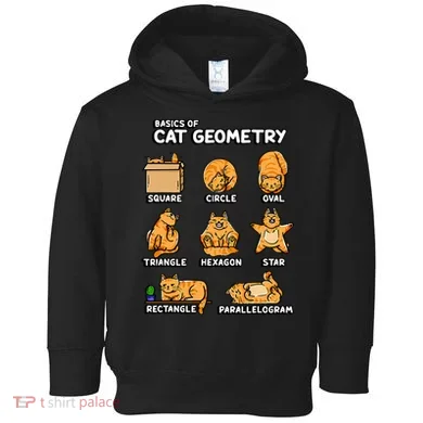 Basic Cat Geometry Cute Cat Cat Lover Cat Owner math school Toddler Hoodie