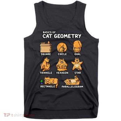 Basic Cat Geometry Cute Cat Cat Lover Cat Owner math school Tank Top