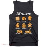 Basic Cat Geometry Cute Cat Cat Lover Cat Owner math school Tank Top thumb 0
