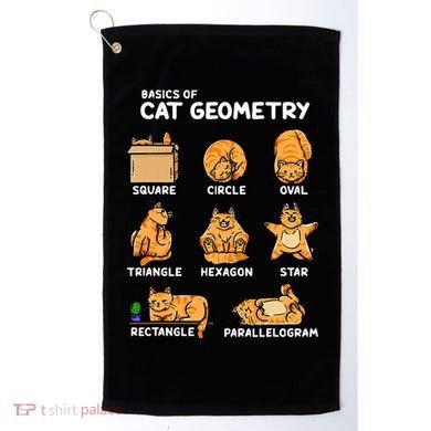 Basic Cat Geometry Cute Cat Cat Lover Cat Owner math school Golf Towel