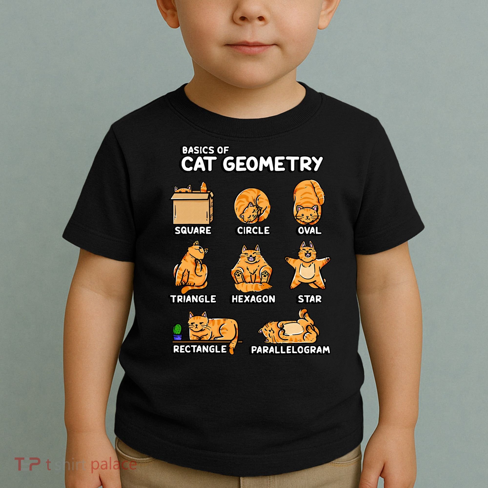 Basic Cat Geometry Cute Cat Cat Lover Cat Owner math school Toddler T-Shirt