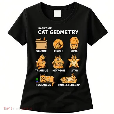 Basic Cat Geometry Cute Cat Cat Lover Cat Owner math school Women's T-Shirt