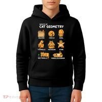Basic Cat Geometry Cute Cat Cat Lover Cat Owner math school Kids Hoodie thumb 4