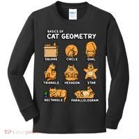 Basic Cat Geometry Cute Cat Cat Lover Cat Owner math school Kids Long Sleeve Shirt thumb 0