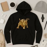 Bitcoin Crypto Golden Bull Btc Graphic Hoodie thumb 3