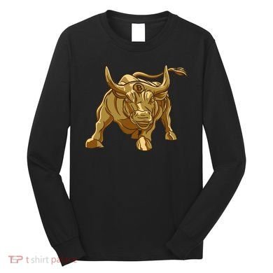 Bitcoin Crypto Golden Bull Btc Graphic Long Sleeve Shirt