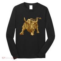Bitcoin Crypto Golden Bull Btc Graphic Long Sleeve Shirt thumb 0