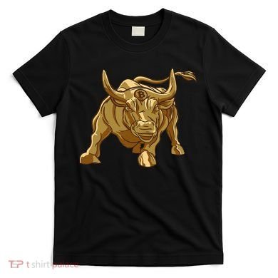 Bitcoin Crypto Golden Bull Btc Graphic T-Shirt