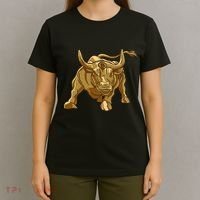 Bitcoin Crypto Golden Bull Btc Graphic T-Shirt thumb 4