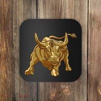 Bitcoin Crypto Golden Bull Btc Graphic Coaster thumb 0