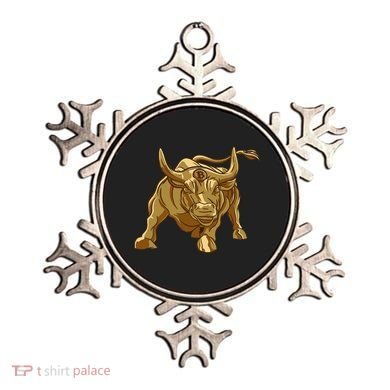 Bitcoin Crypto Golden Bull Btc Graphic Ornament