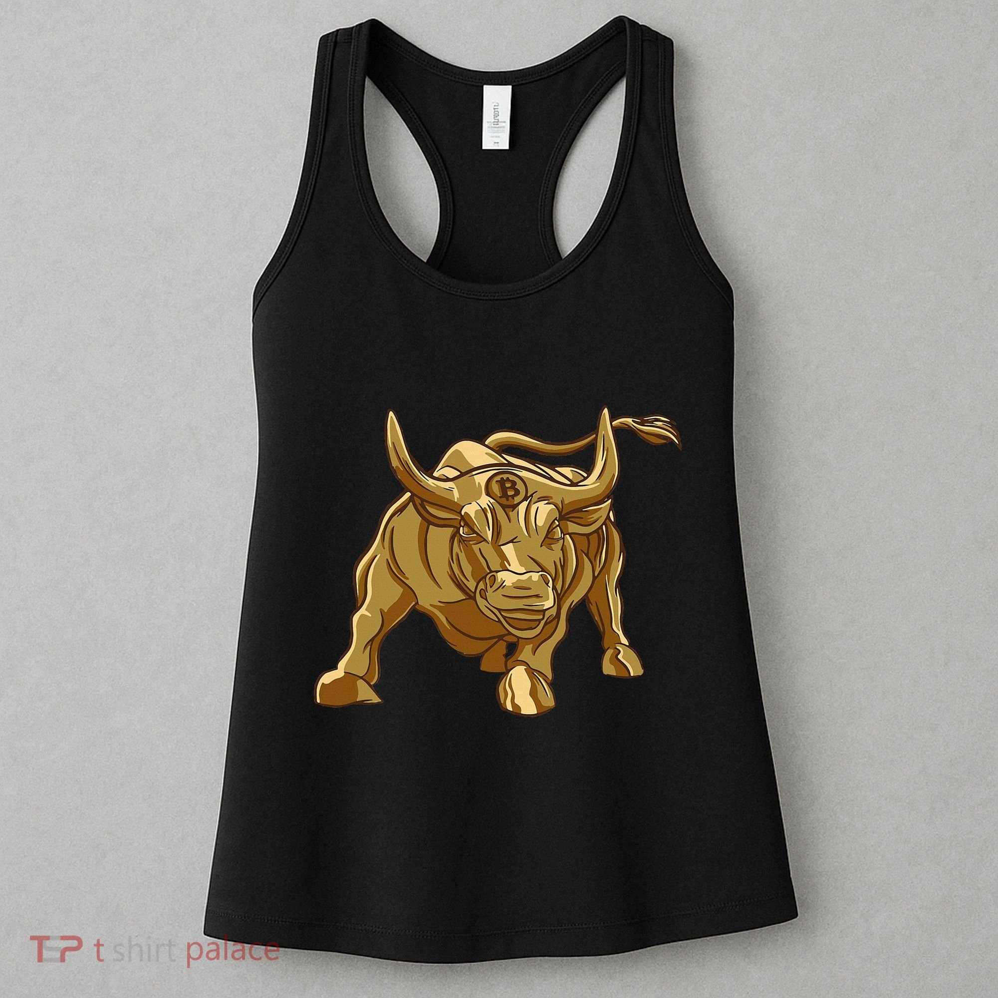 Bitcoin Crypto Golden Bull Btc Graphic Women's Tank Top
