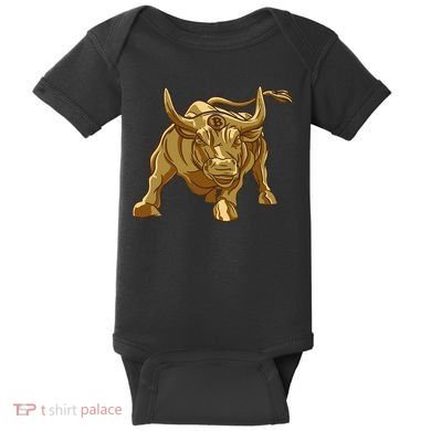 Bitcoin Crypto Golden Bull Btc Graphic Baby Bodysuit