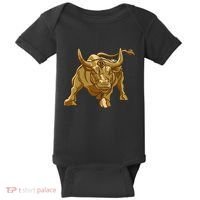 Bitcoin Crypto Golden Bull Btc Graphic Baby Bodysuit thumb 0