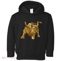 Bitcoin Crypto Golden Bull Btc Graphic Toddler Hoodie thumb 0