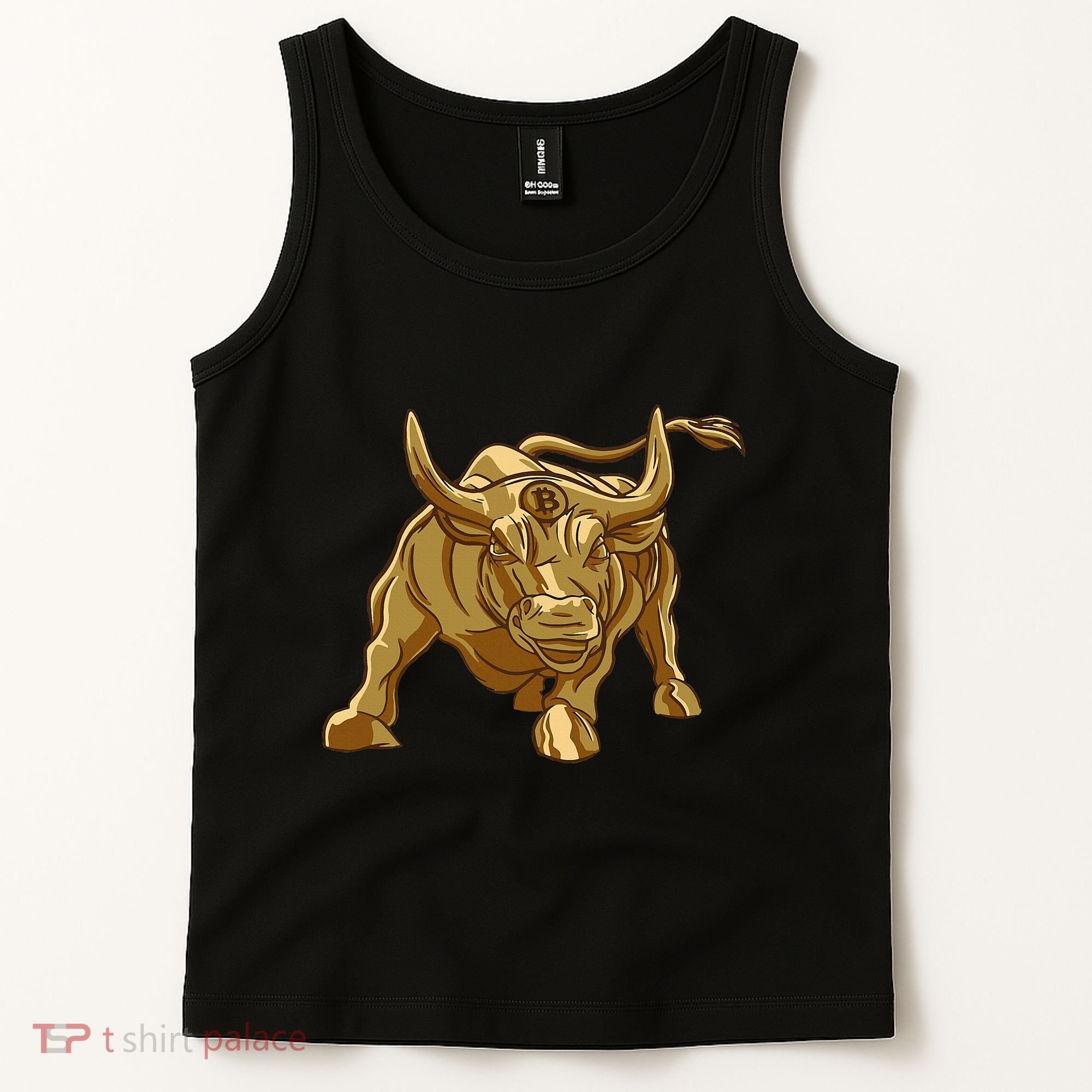 Bitcoin Crypto Golden Bull Btc Graphic Tank Top