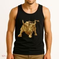 Bitcoin Crypto Golden Bull Btc Graphic Tank Top thumb 3