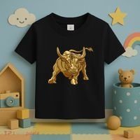 Bitcoin Crypto Golden Bull Btc Graphic Toddler T-Shirt thumb 3