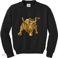 Bitcoin Crypto Golden Bull Btc Graphic Kids Sweatshirt thumb 0