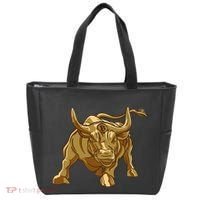 Bitcoin Crypto Golden Bull Btc Graphic Tote Bag thumb 0