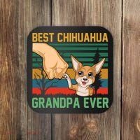 Best Chihuahua Grandpa Ever Coaster thumb 0