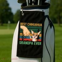 Best Chihuahua Grandpa Ever Golf Towel thumb 2