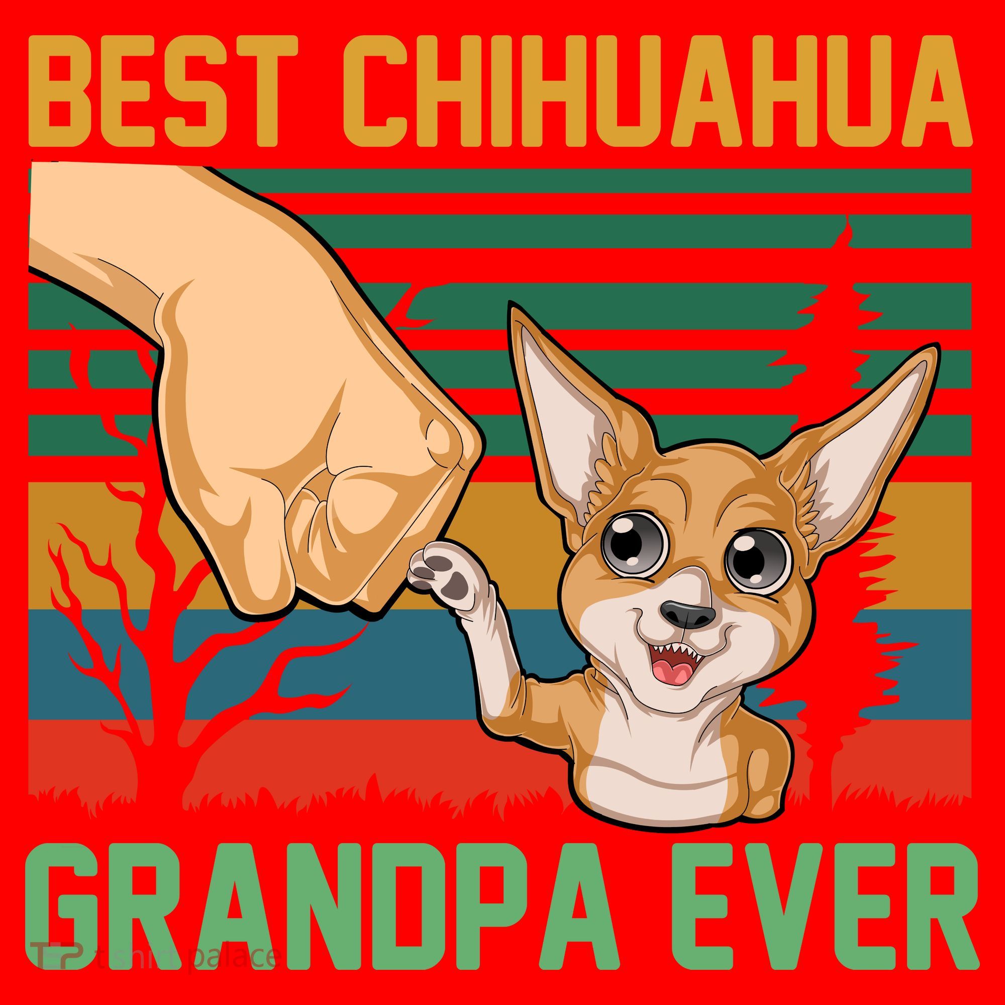 Best Chihuahua Grandpa Ever Santa Hat