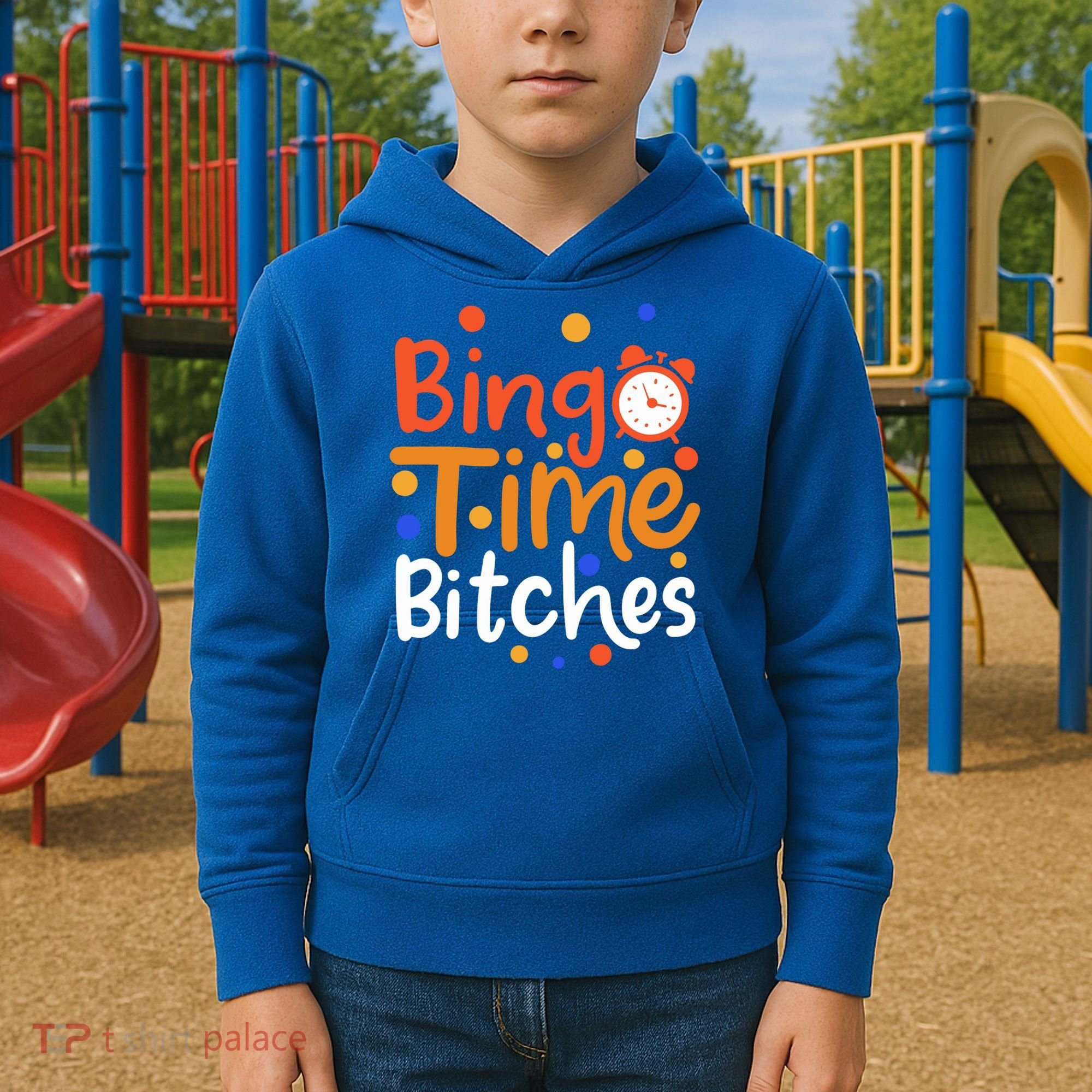 Bingo Cards Game Bingo Time Bitches Gift Kids Hoodie