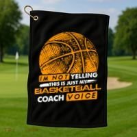 Basketball Coach Gift Idea Funny Saying Coaching Great Gift Golf Towel thumb 1