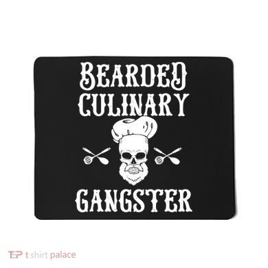 Bearded Culinary Gangster Vintage Cooking Guru Gift Mousepad