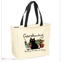 Black Cat Gardening Because Murder Is Wrong Tote Bag thumb 2