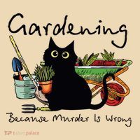 Black Cat Gardening Because Murder Is Wrong Tote Bag thumb 4