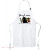 Black Cat Gardening Because Murder Is Wrong Apron thumb 0