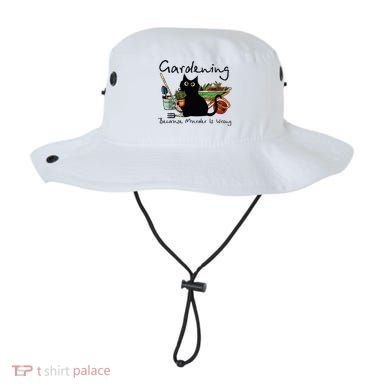 Black Cat Gardening Because Murder Is Wrong Bucket Hat