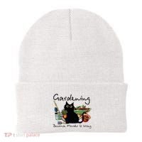 Black Cat Gardening Because Murder Is Wrong Beanie thumb 0