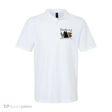 Black Cat Gardening Because Murder Is Wrong Polo