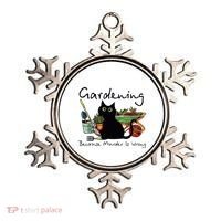 Black Cat Gardening Because Murder Is Wrong Ornament thumb 0