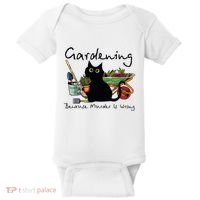 Black Cat Gardening Because Murder Is Wrong Baby Bodysuit thumb 0