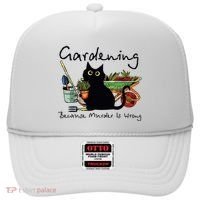 Black Cat Gardening Because Murder Is Wrong Hat thumb 0