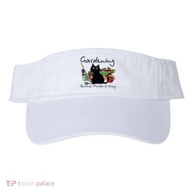 Black Cat Gardening Because Murder Is Wrong Visor