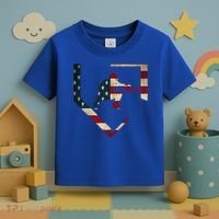 Baseball Catcher Gear Cute Gift American Flag Baseballin Gift Toddler T-Shirt thumb 3