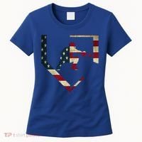 Baseball Catcher Gear Cute Gift American Flag Baseballin Gift Women's T-Shirt thumb 0