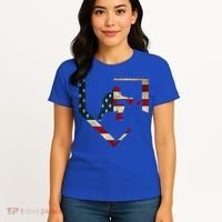 Baseball Catcher Gear Cute Gift American Flag Baseballin Gift Women's T-Shirt thumb 4