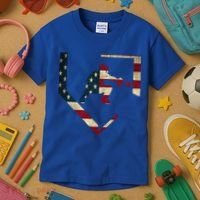 Baseball Catcher Gear Cute Gift American Flag Baseballin Gift Kids T-Shirt thumb 3