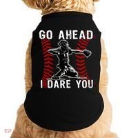 Baseball Catcher Go Ahead I Dare You Gift Doggie Tank thumb 0