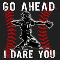 Baseball Catcher Go Ahead I Dare You Gift Beanie thumb 2
