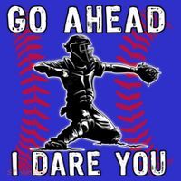 Baseball Catcher Go Ahead I Dare You Gift Toddler Hoodie thumb 2